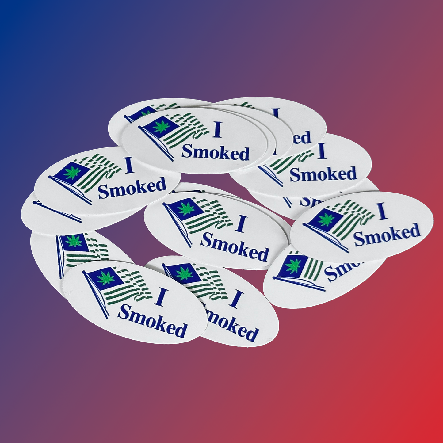 “I Smoked” Parody Stickers – American “I Voted” Edition